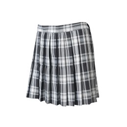 Customized black and white striped checkered pleated skirt Order half-length pleated skirt School uniform custom factory Australia school uniform SU317 Customized black and white striped checkered pleated skirt Order half-length pleated skirt School uniform custom factory Australia school uniform SU317
